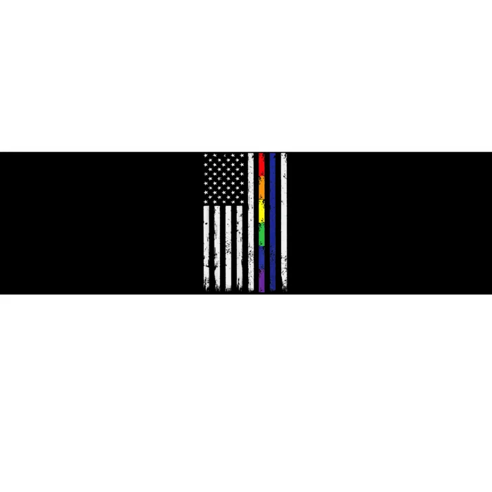 Police Support Lgbt G.A.Y Pride Thin Red Line Rainbow Flag Bumper Sticker