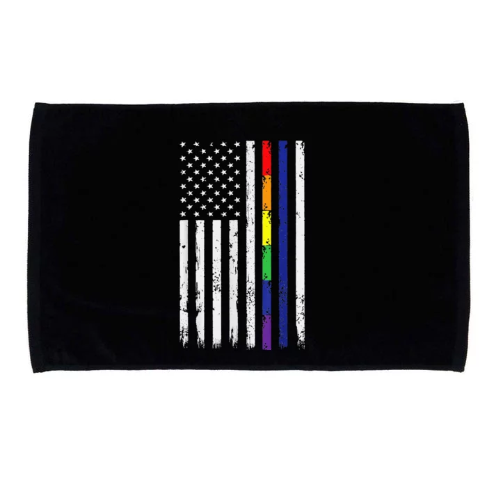 Police Support Lgbt G.A.Y Pride Thin Red Line Rainbow Flag Microfiber Hand Towel