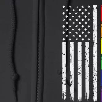 Police Support Lgbt G.A.Y Pride Thin Red Line Rainbow Flag Full Zip Hoodie