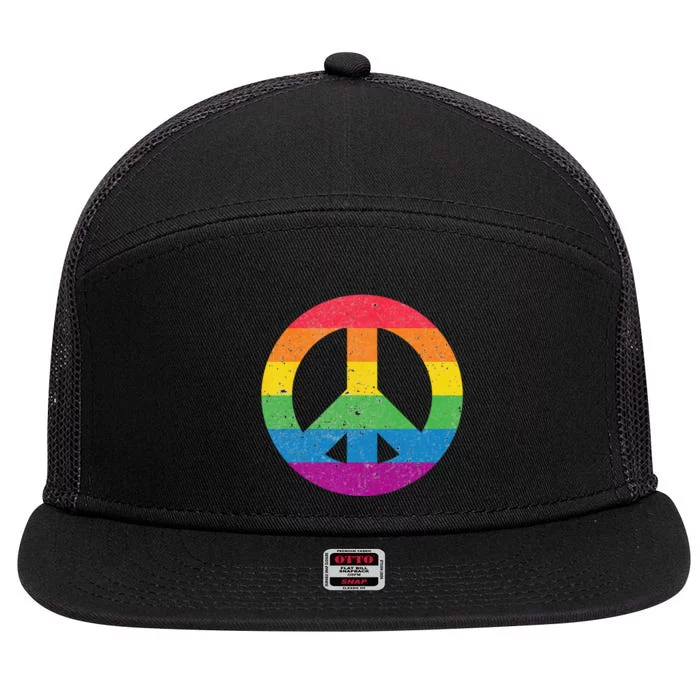 PEACE SIGN LOVE 60s 70s Tie Dye Hippie Costume 7 Panel Mesh Trucker Snapback Hat