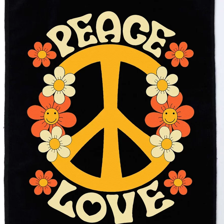 Peace Sign Love 60s 70s Costume 70 Theme Party Groovy Hippie Platinum Collection Golf Towel