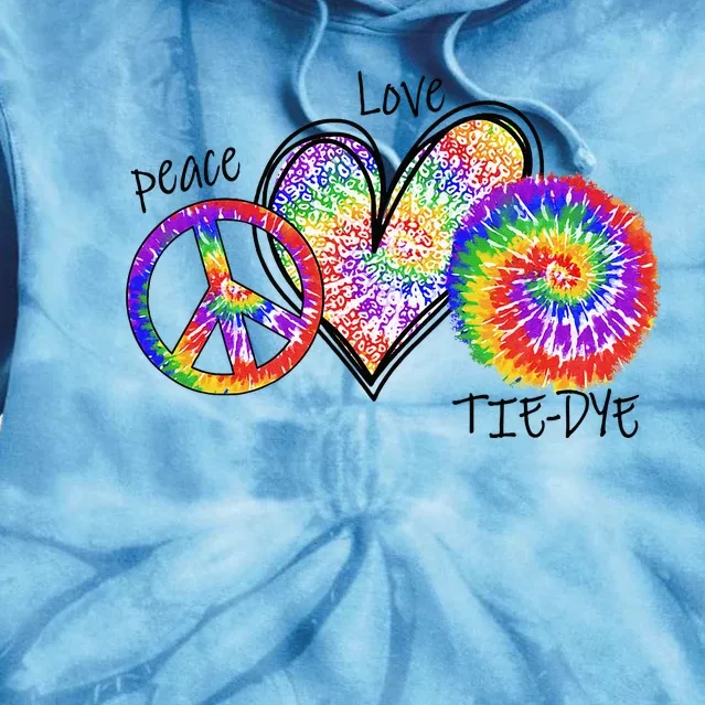 Peace Sign Love 60S 70S Tie Dye Hippie Costume Nonconformist Tie Dye Hoodie