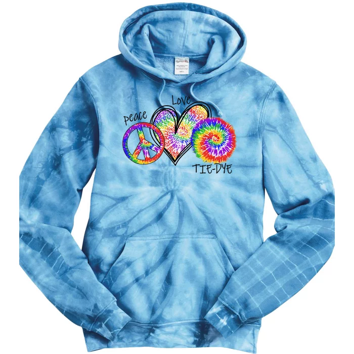 Peace Sign Love 60S 70S Tie Dye Hippie Costume Nonconformist Tie Dye Hoodie