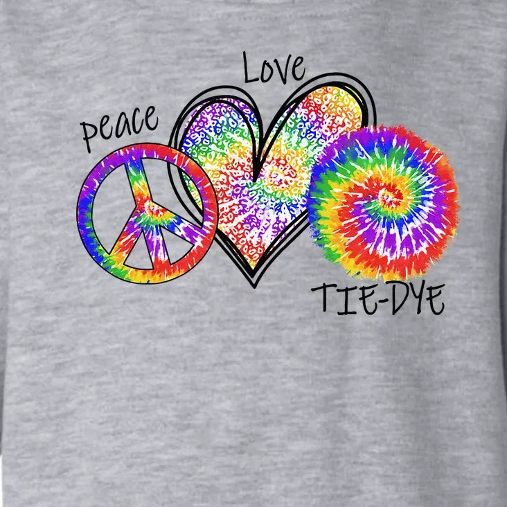 Peace Sign Love 60S 70S Tie Dye Hippie Costume Nonconformist Toddler Hoodie