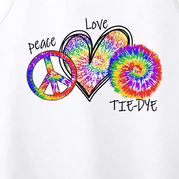 Peace Sign Love 60S 70S Tie Dye Hippie Costume Nonconformist Performance Tank