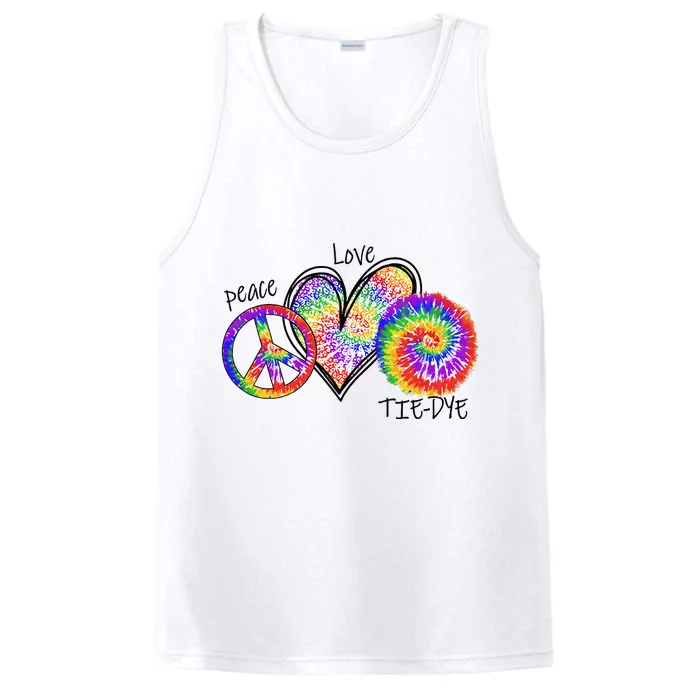 Peace Sign Love 60S 70S Tie Dye Hippie Costume Nonconformist Performance Tank