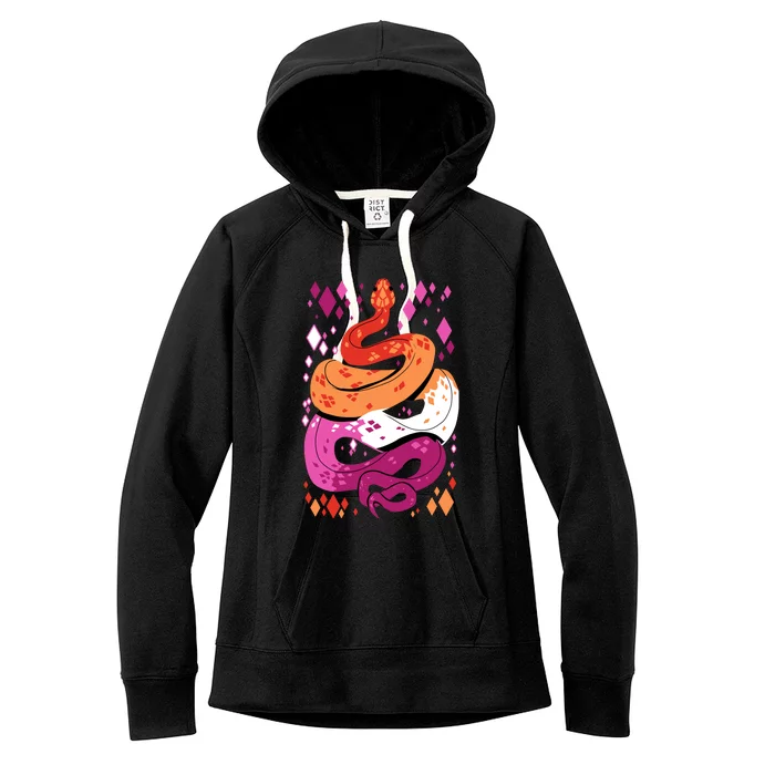 Pride Snakes Lesbian Gay Lgbt Women's Fleece Hoodie