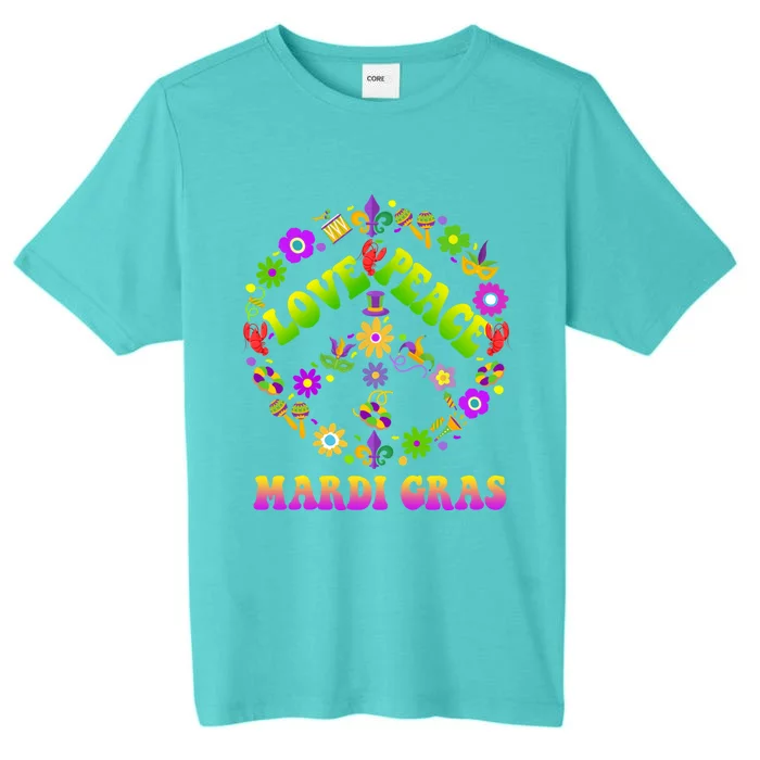 Peace Sign Love 60s 70s Tie Dye Hippie Costume Mardi Gras Gift ChromaSoft Performance T-Shirt