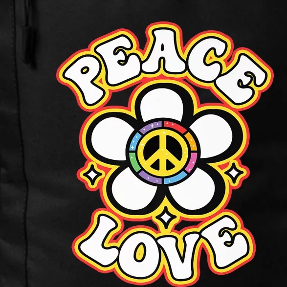 PEACE SIGN LOVE Shirt 60s 70s Tie Dye Hippie Costume Premium Daily Commute Backpack