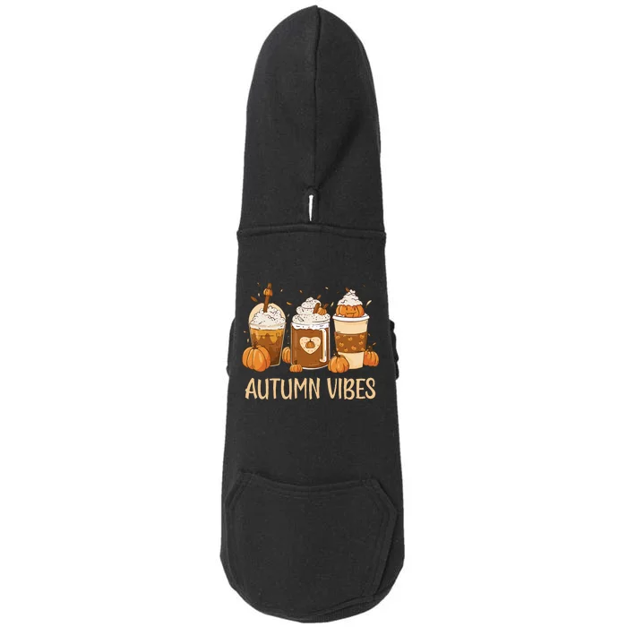 Pumpkin Spice Latte Fall Autumn Vibes Pumpkin Spice Coffee Doggie 3-End Fleece Hoodie