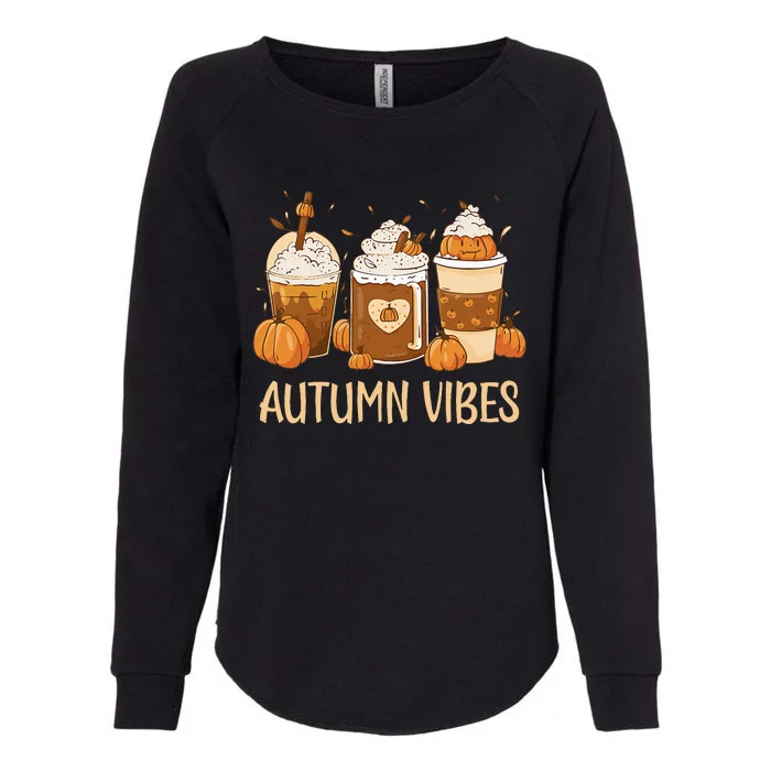 Pumpkin Spice Latte Fall Autumn Vibes Pumpkin Spice Coffee Womens California Wash Sweatshirt