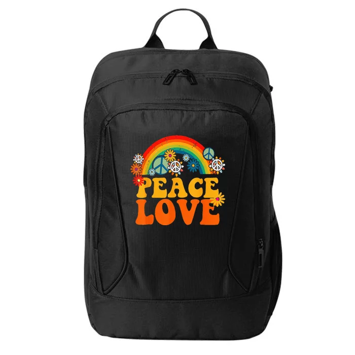 PEACE SIGN LOVE 60s 70s Tie Dye Hippie Halloween Costume City Backpack