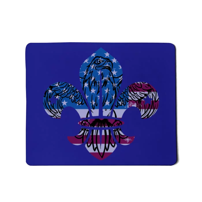 Patriotic Scout Logo Scouting Lover Us Flag Eagle Cool Gift Mousepad