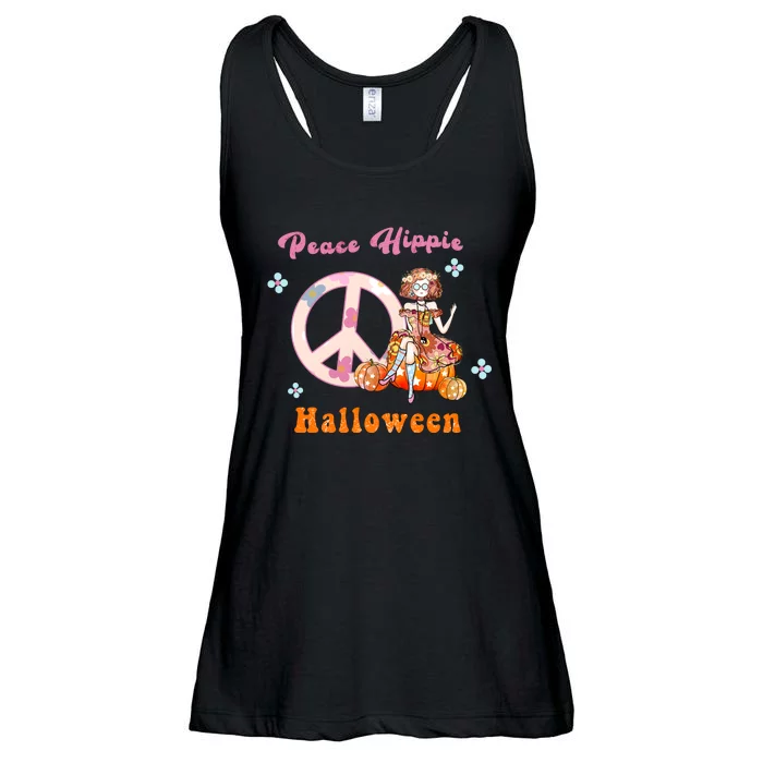 PEACE SIGN LOVE 60s 70s Tie Dye Hippie Costume Halloween Gift Ladies Essential Flowy Tank