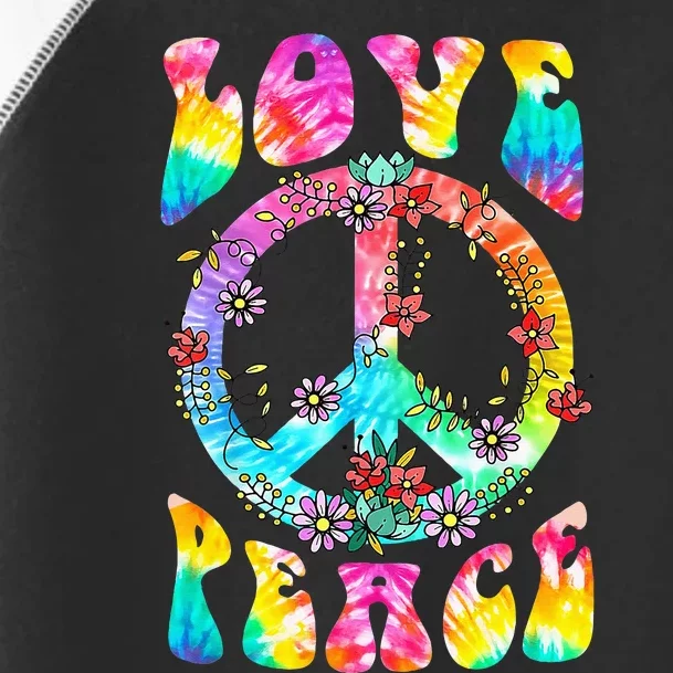 PEACE SIGN LOVE 60s 70s Tie Dye Hippie Costume Toddler Fine Jersey T-Shirt