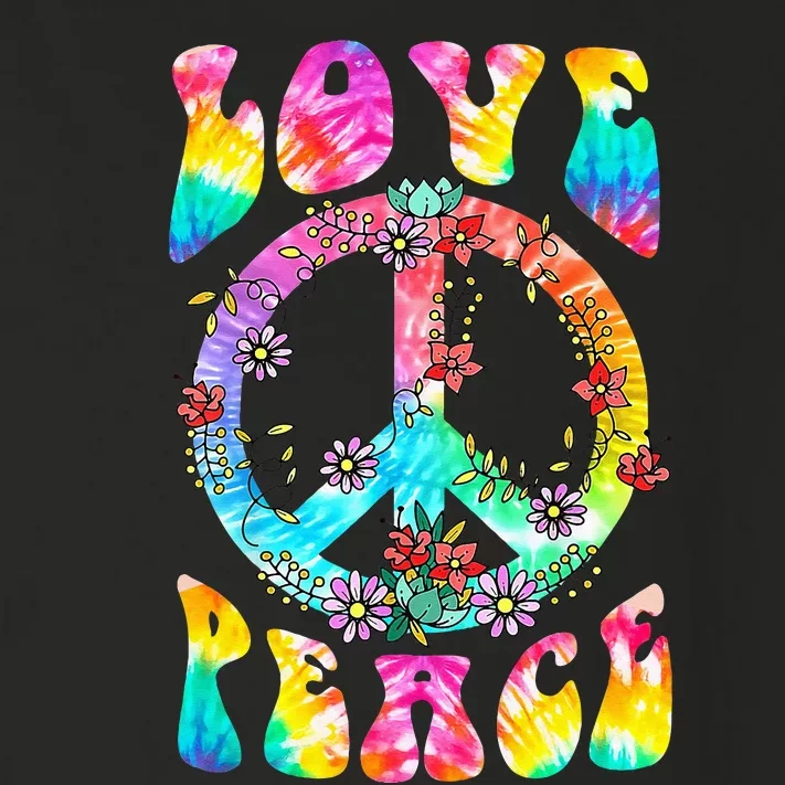 PEACE SIGN LOVE 60s 70s Tie Dye Hippie Costume Toddler Long Sleeve Shirt