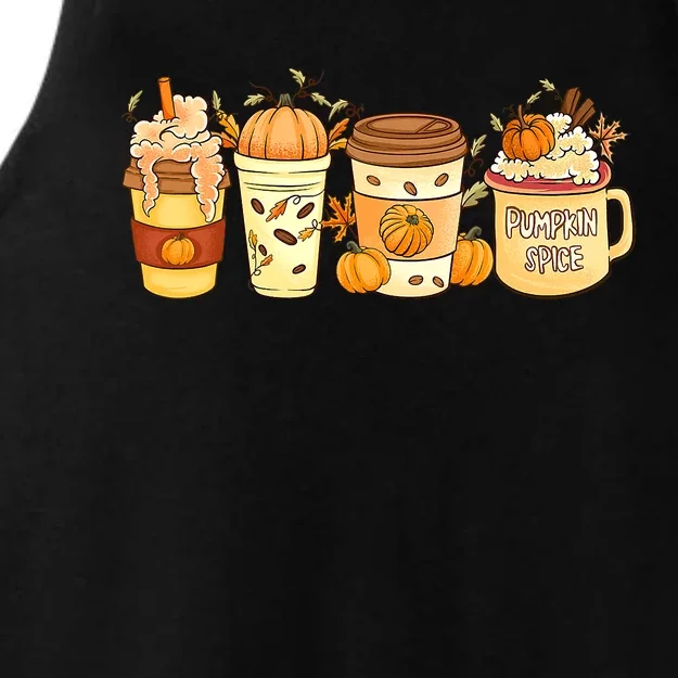 Pumpkin Spice Latte Fall Coffee Warm Cozy Fall Season Ladies Tri-Blend Wicking Tank