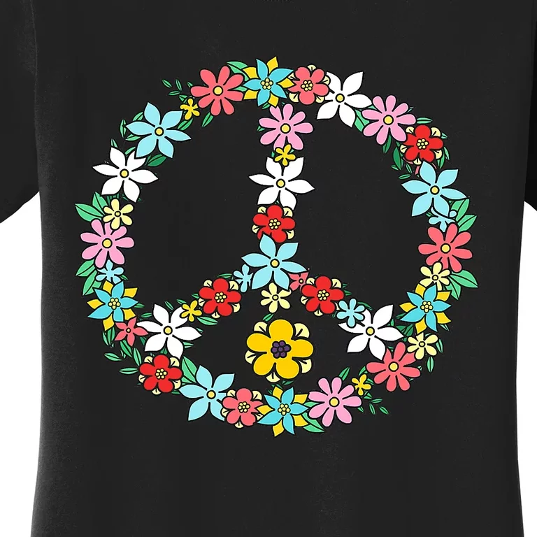 Peace Sign Love 60s 70s Tie Dye Hippie Women's T-Shirt