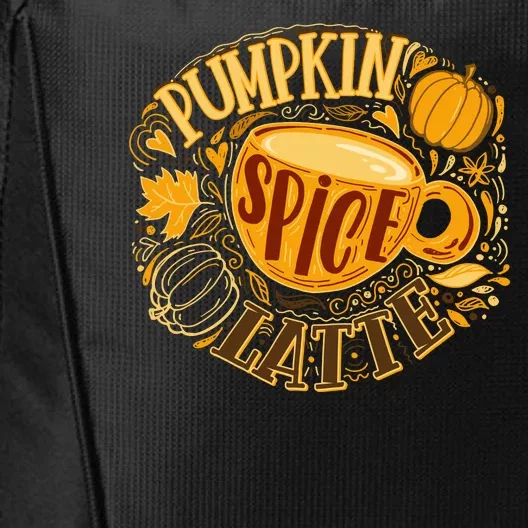 Pumpkin Spice Latte Emblem Sign City Backpack