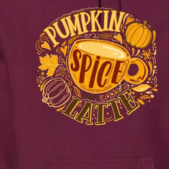 Pumpkin Spice Latte Emblem Sign Premium Hoodie