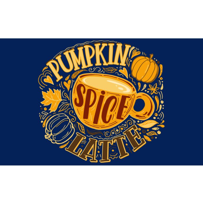 Pumpkin Spice Latte Emblem Sign Bumper Sticker