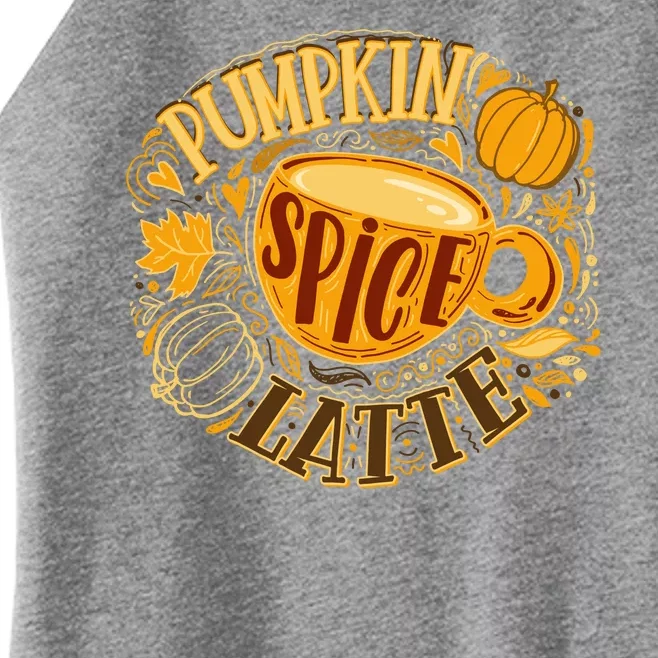 Pumpkin Spice Latte Emblem Sign Women’s Perfect Tri Rocker Tank