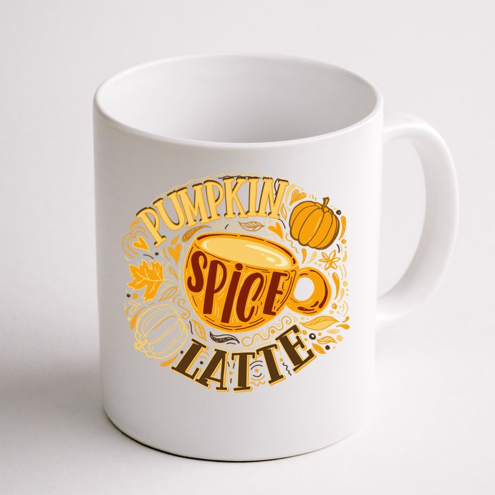 Pumpkin Spice Latte Emblem Sign Front & Back Coffee Mug