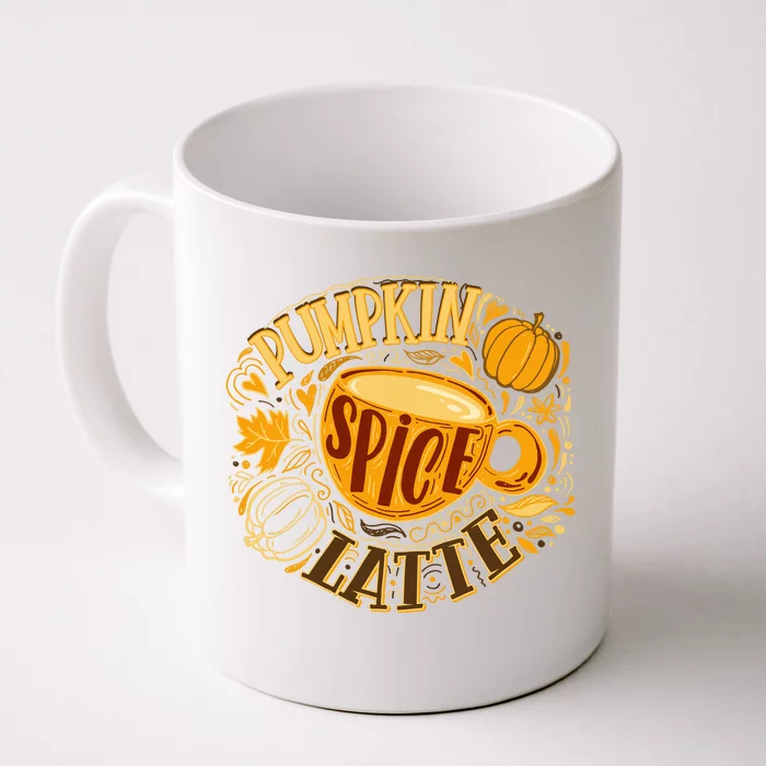 Pumpkin Spice Latte Emblem Sign Front & Back Coffee Mug