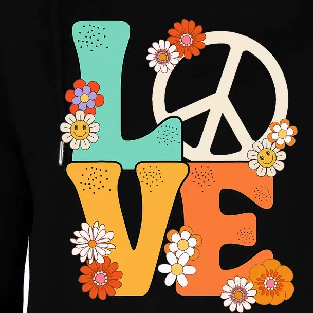 Peace Sign Love 60 s 70s Outfits For Womens Funnel Neck Pullover Hood