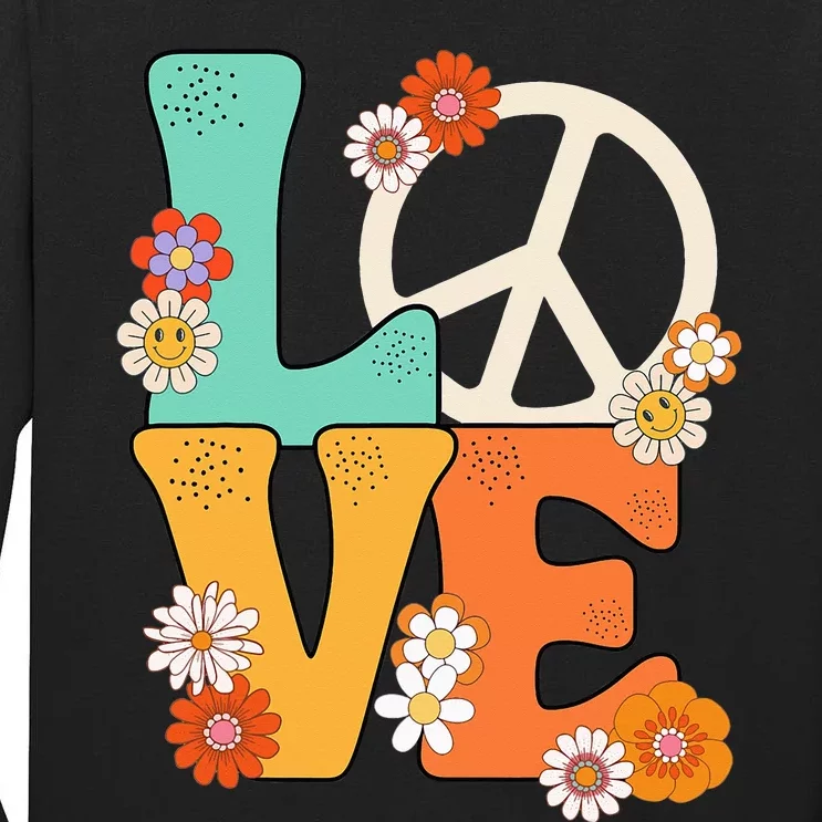 Peace Sign Love 60 s 70s Outfits For Tall Long Sleeve T-Shirt