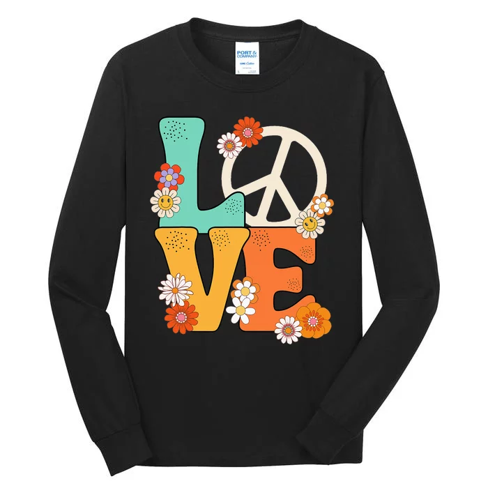 Peace Sign Love 60 s 70s Outfits For Tall Long Sleeve T-Shirt