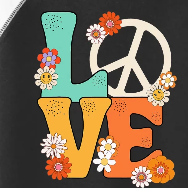 Peace Sign Love 60 s 70s Outfits For Toddler Fine Jersey T-Shirt