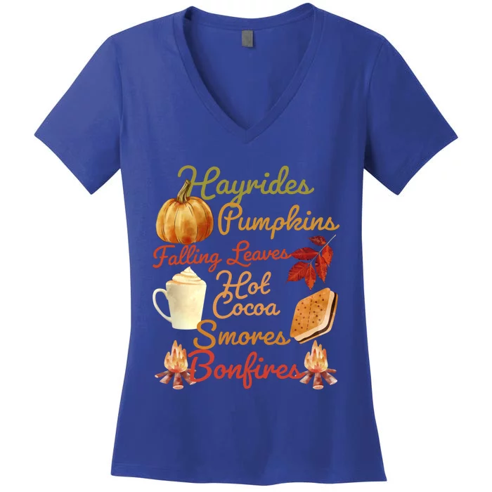 Pumpkin Spice Latte Halloween Fall Coffee Horror Movie Lover Gift Women's V-Neck T-Shirt