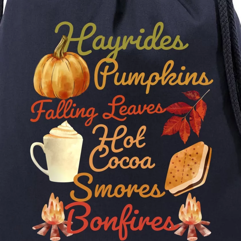 Pumpkin Spice Latte Halloween Fall Coffee Horror Movie Lover Gift Drawstring Bag