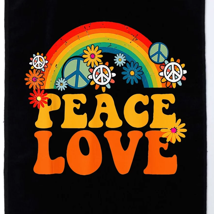 PEACE SIGN LOVE 60s 70s Tie Dye Hippie Halloween Costume Platinum Collection Golf Towel