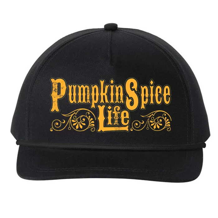 Pumpkin Spice Life Snapback Five-Panel Rope Hat