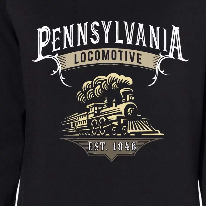 Pennsylvania Steam Locomotive Train Womens California Wash Sweatshirt