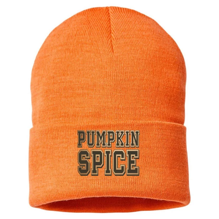 Pumpkin Spice Lover Fall Sustainable Knit Beanie