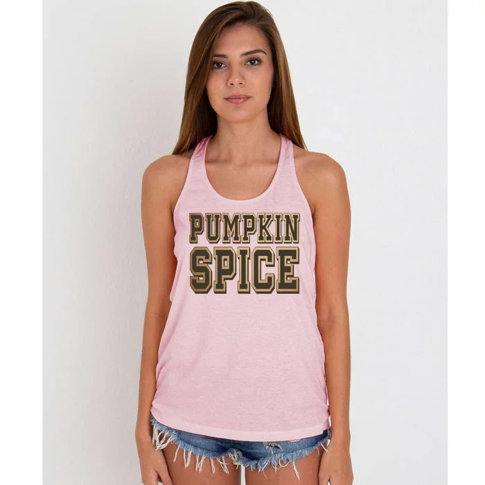 Pumpkin Spice Lover Fall Women's Knotted Racerback Tank