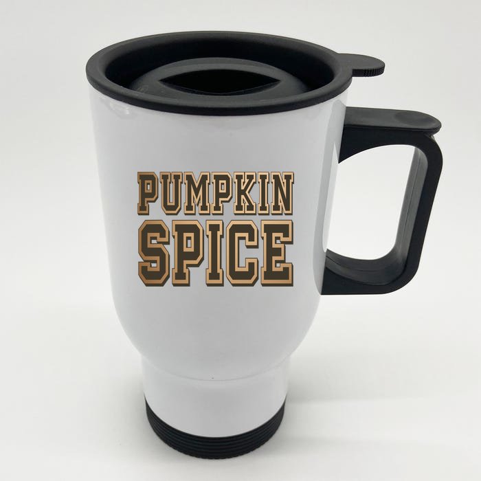 Pumpkin Spice Lover Fall Front & Back Stainless Steel Travel Mug