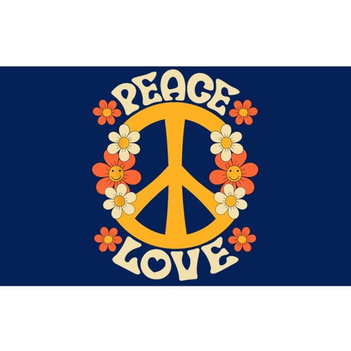 Peace Sign Love 60s 70s Costume 70 Theme Party Groovy Hippie Bumper Sticker