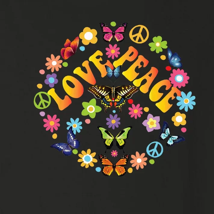 PEACE SIGN LOVE 60s 70s Groovy Hippie Costume Halloween Toddler Long Sleeve Shirt