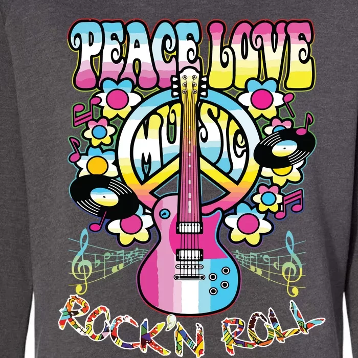 Peace Sign Love 60s 70s Tie Dye Hippie Costume Womens California Wash Sweatshirt