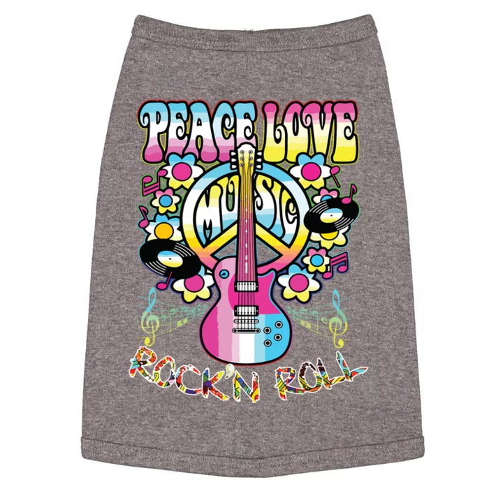 Peace Sign Love 60s 70s Tie Dye Hippie Costume Doggie Tank