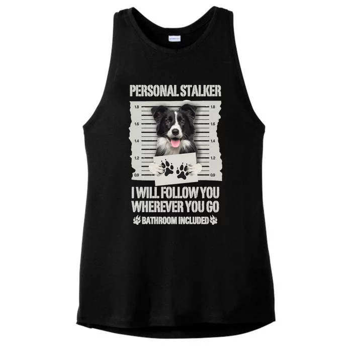 Personal Stalker Long Sleeve Ladies Tri-Blend Wicking Tank