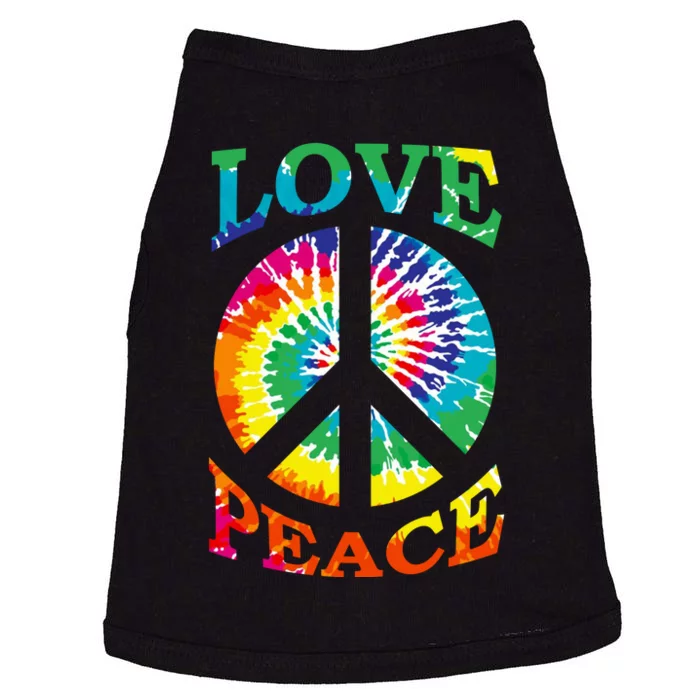 Peace Sign Love Retro 60S 70S Tie Dye Hippie Costume Doggie Tank