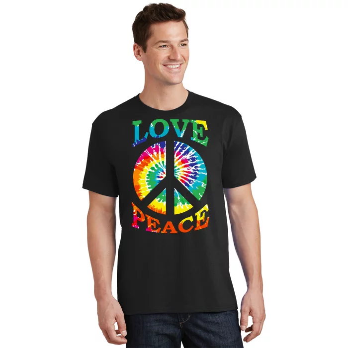 Peace Sign Love Retro 60S 70S Tie Dye Hippie Costume T-Shirt