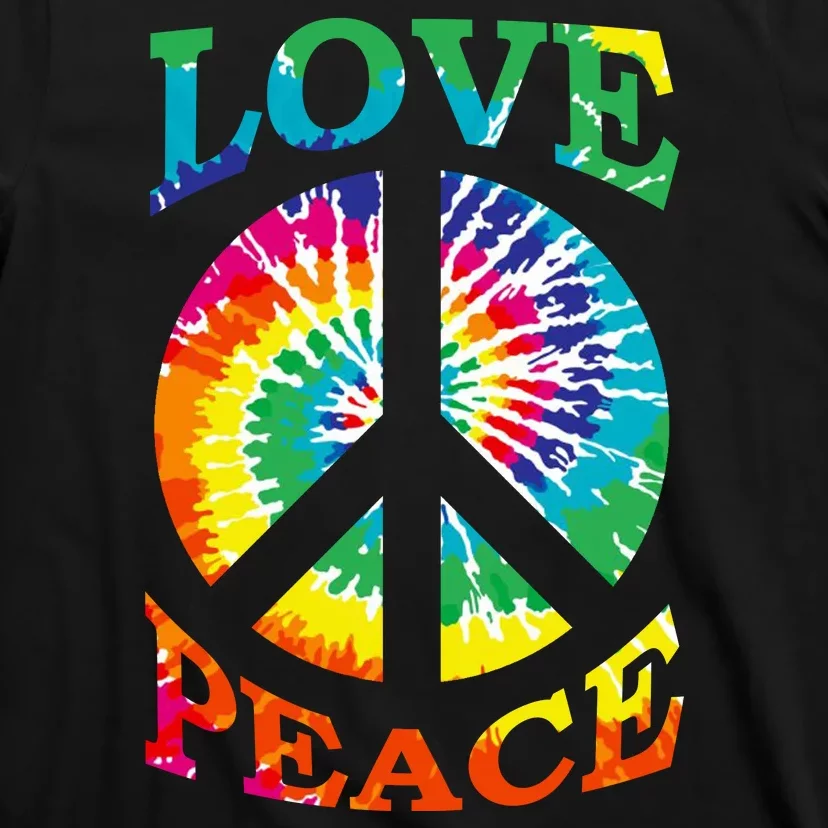 Peace Sign Love Retro 60S 70S Tie Dye Hippie Costume T-Shirt