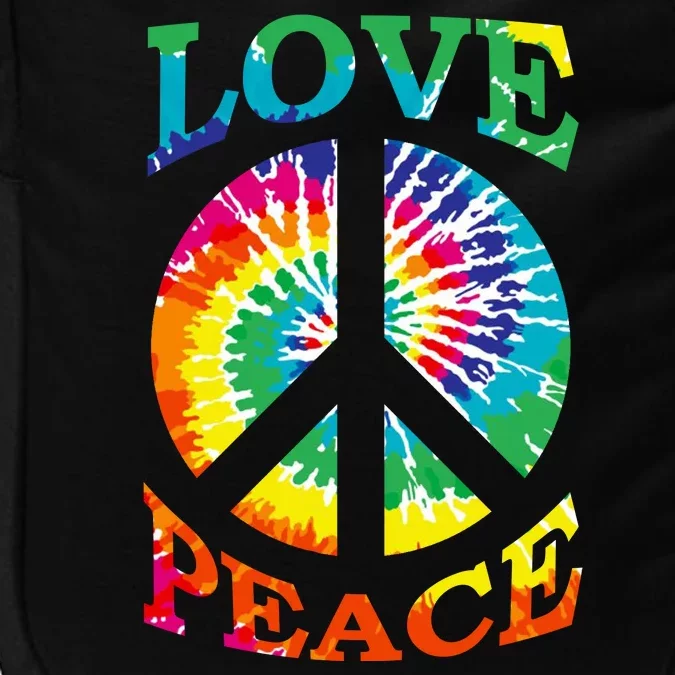 Peace Sign Love Retro 60S 70S Tie Dye Hippie Costume Impact Tech Backpack