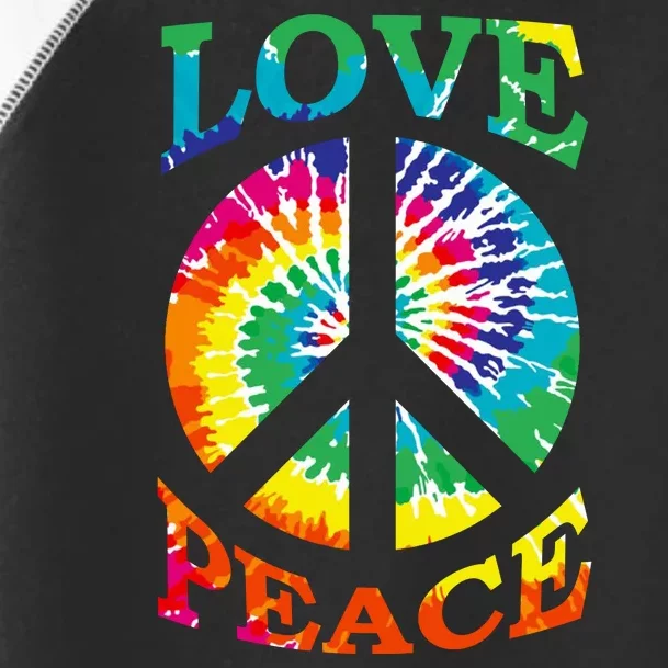 Peace Sign Love Retro 60S 70S Tie Dye Hippie Costume Toddler Fine Jersey T-Shirt